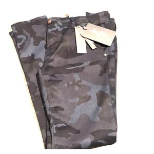 NWT Zara blue camouflage pants